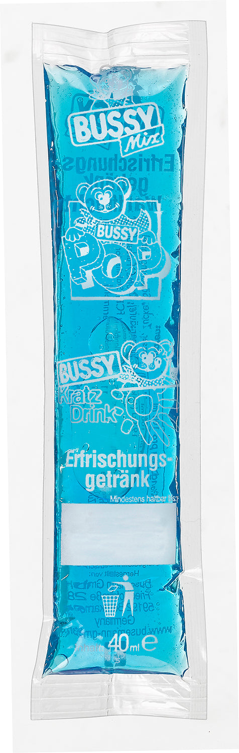 Bussy Waldfrucht Wassereis Abbildung Einzelstrip blau