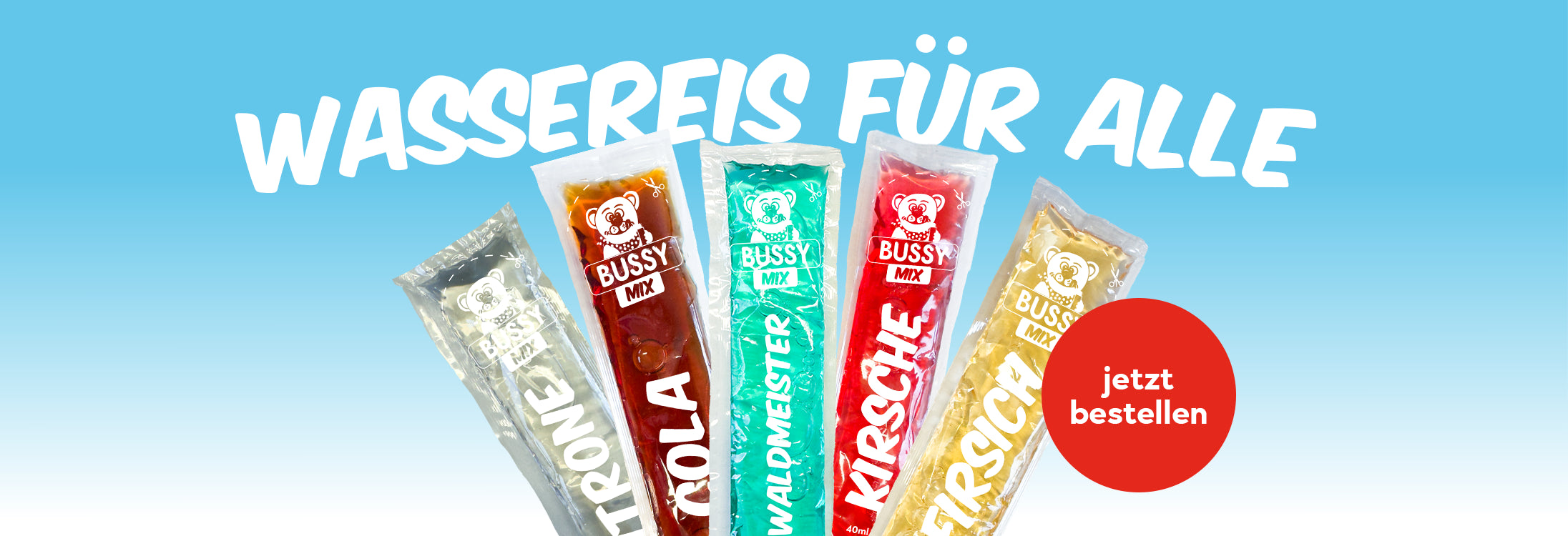 Ein headerbild, dass unsere bedruckten Wassereisstrips darstellt mit den worten wassereis für alle, jetzt bestellen