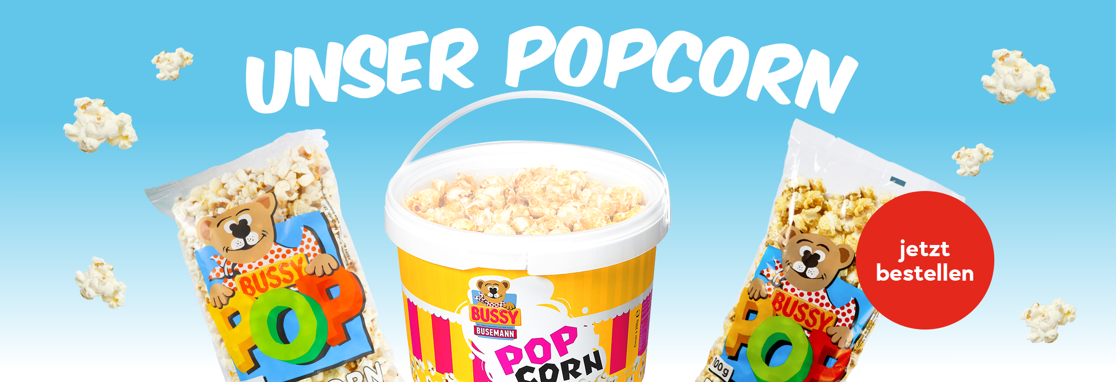 Titelbild Popcorn im Beutel und Eimer