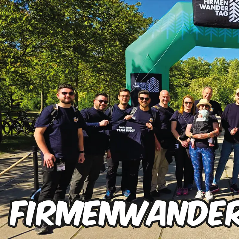 ein Teil unseres Mitarbeiterteams beim Firmenwandertag in Unna